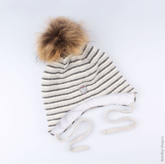 07711090-40 Шапка зимняя 80% шерсти серая для мальчики серый