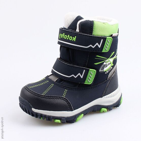 254960-41 Мембранные ботинки для мальчики син-зел