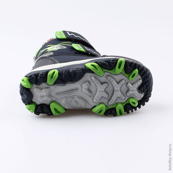 254960-41 Мембранные ботинки для мальчики син-зел фото №3