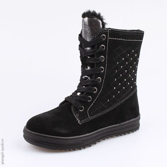 652120-41 Сапожки для девочки черный