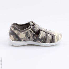 421039-11 Сандалии текстильные для мальчики серый фото №2