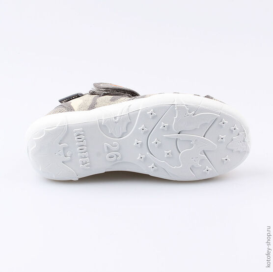 421039-11 Сандалии текстильные для мальчики серый фото №3