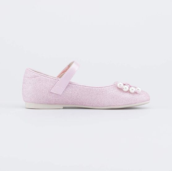 333026-22 Блестящие туфли для девочки Бусинки для девочки розовый фото №2
