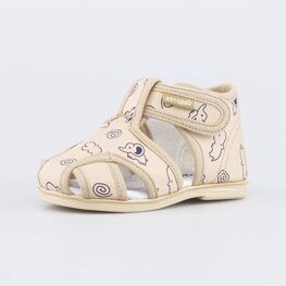 121053-71 Сандалии на липучке Зверята для мальчики бежевый