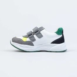 332144-21 Полуботинки для мальчики сер-бел-зел фото №2