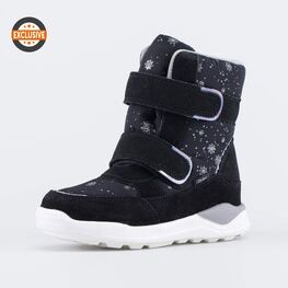 654845-44 Мембранные ботинки на липучках для девочки черный