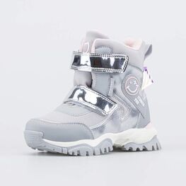 654855-42 Мембранные ботинки SoftShell для девочки срб-сер