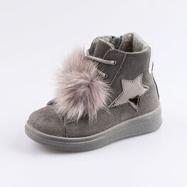 352243-32 Ботинки для девочки серый