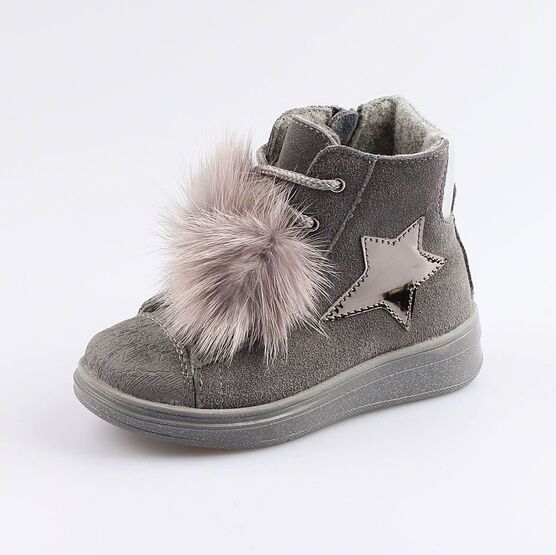 352243-32 Ботинки для девочки серый