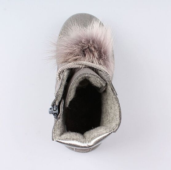 352243-32 Ботинки для девочки серый фото №4