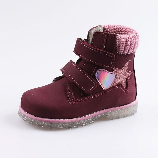 352190-35 Ботинки для девочки бордовый