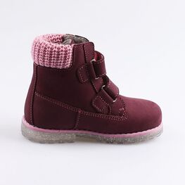 352190-35 Ботинки для девочки бордовый фото №2